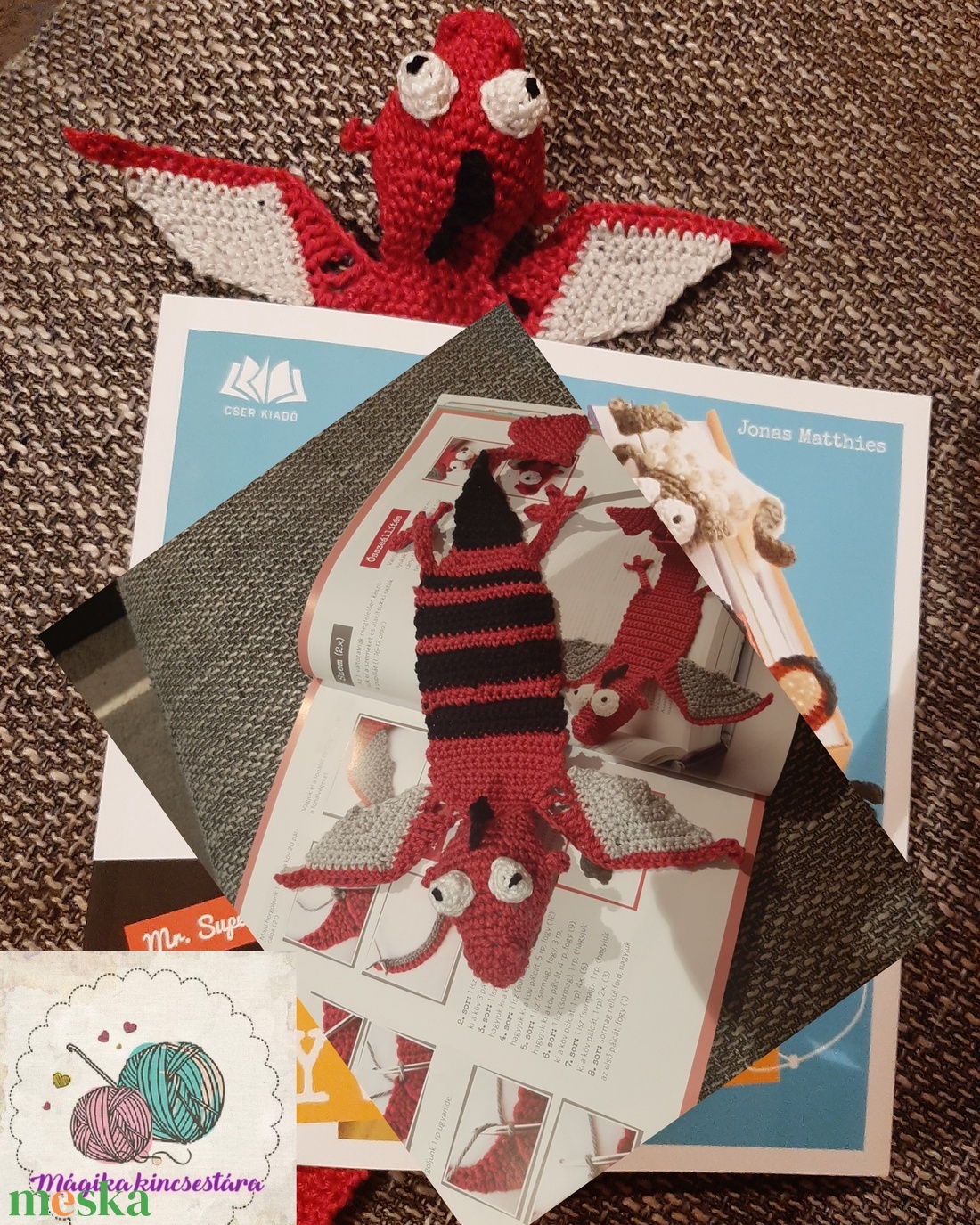 Horgolt könyvjelzők - könyv & zene - könyvjelző - Meska.hu