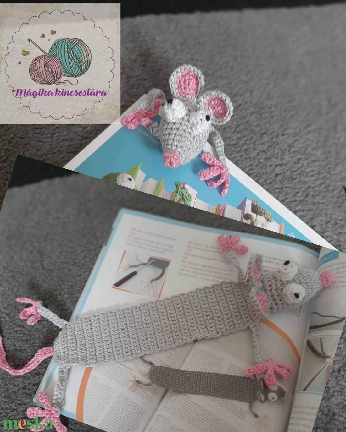 Horgolt könyvjelzők - könyv & zene - könyvjelző - Meska.hu