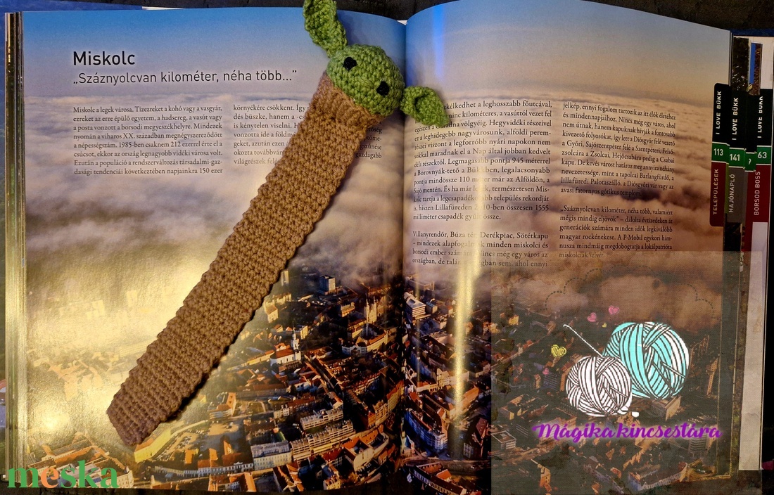 Horgolt Yoda könyvjelző  - otthon & életmód - dekoráció - asztal és polc dekoráció - horgolt & csipketerítő - Meska.hu