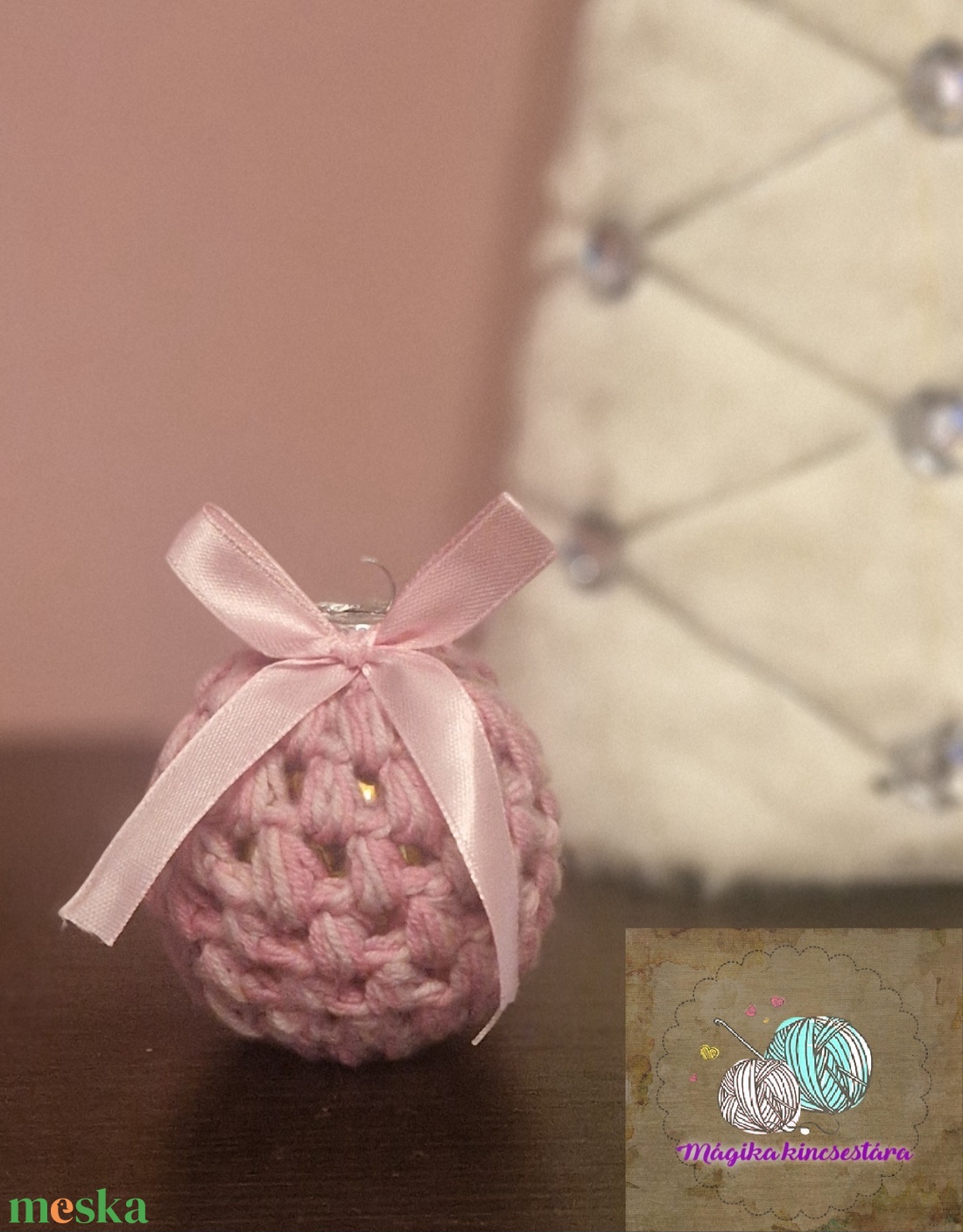 Horgolt karácsonyi gömb. - otthon & életmód - dekoráció - asztal és polc dekoráció - horgolt & csipketerítő - Meska.hu