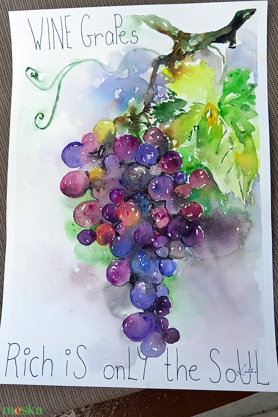 Őszi gyümölcsök akvarell motivációs szöveggel (keret nélkül) Szőlő (Grapes) - művészet - festmény - akvarell - Meska.hu Őszi gyümölcsök akvarell motivációs szöveggel (keret nélkül) Szőlő (Grapes) - művészet - festmény - akvarell - Meska.hu