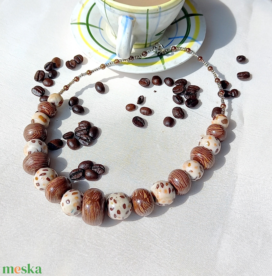Coffee time! millefiori polymer nyaklánc - ékszer - nyaklánc - bogyós nyaklánc - Meska.hu Coffee time! millefiori polymer nyaklánc - ékszer - nyaklánc - bogyós nyaklánc - Meska.hu