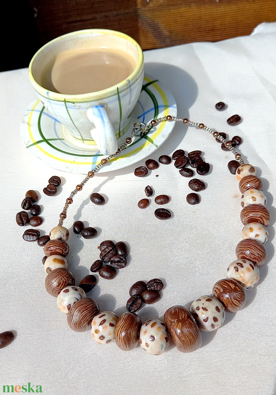 Coffee time! millefiori polymer nyaklánc - ékszer - nyaklánc - bogyós nyaklánc - Meska.hu Coffee time! millefiori polymer nyaklánc - ékszer - nyaklánc - bogyós nyaklánc - Meska.hu