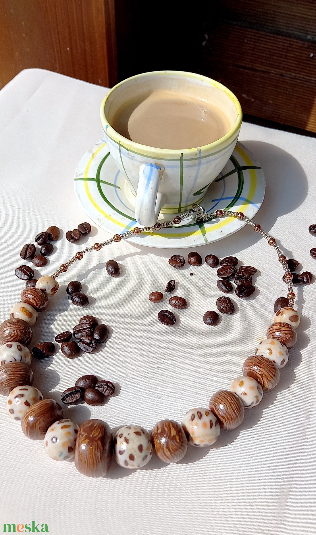 Coffee time! millefiori polymer nyaklánc - ékszer - nyaklánc - bogyós nyaklánc - Meska.hu Coffee time! millefiori polymer nyaklánc - ékszer - nyaklánc - bogyós nyaklánc - Meska.hu