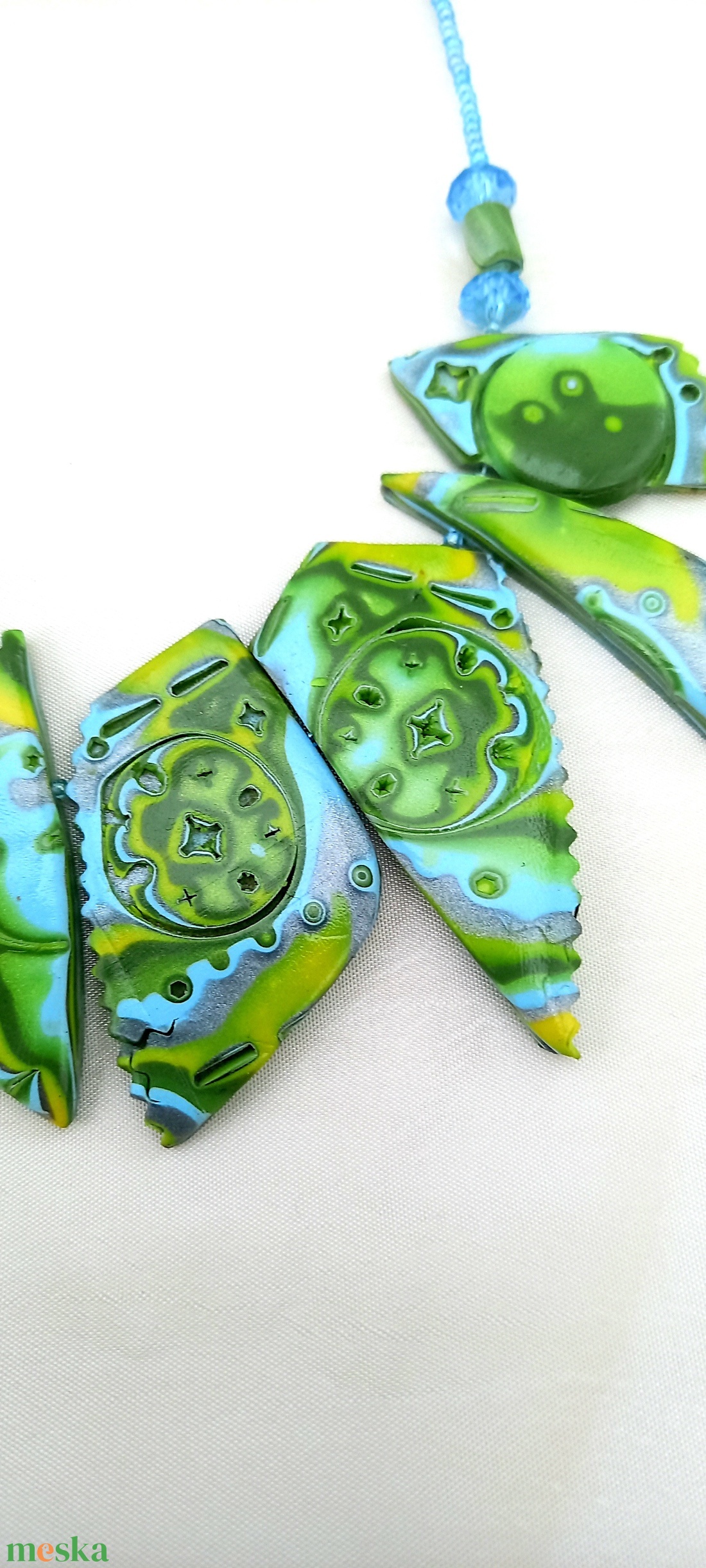 Hűsítő citrus mokume gane polymer clay nyaklánc egyedi medálgyöngyökkel - ékszer - nyaklánc - medálos nyaklánc - Meska.hu Hűsítő citrus mokume gane polymer clay nyaklánc egyedi medálgyöngyökkel - ékszer - nyaklánc - medálos nyaklánc - Meska.hu
