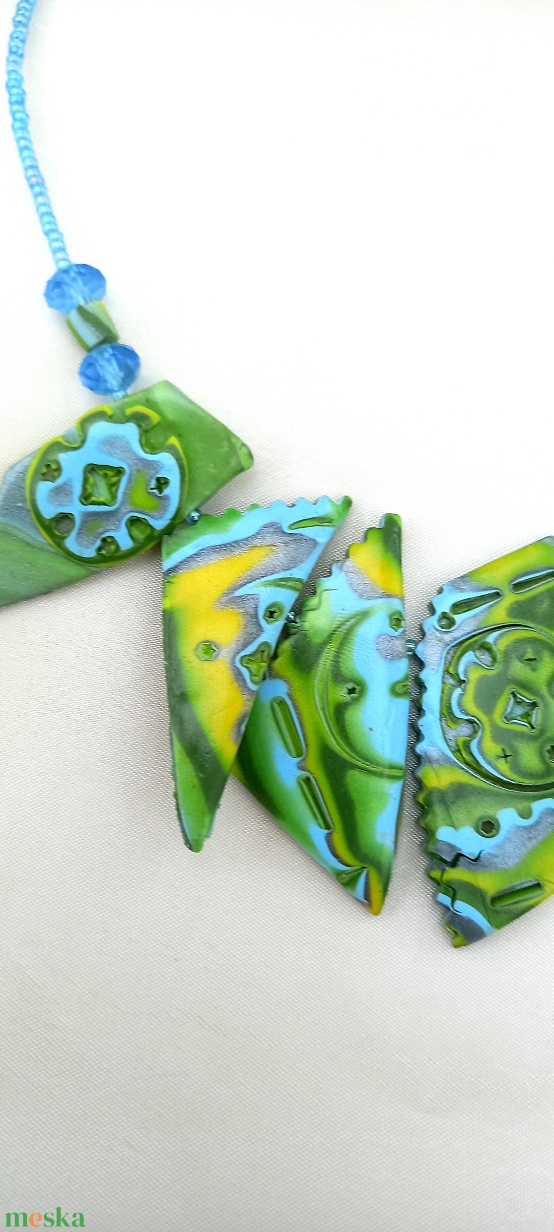 Hűsítő citrus mokume gane polymer clay nyaklánc egyedi medálgyöngyökkel - ékszer - nyaklánc - medálos nyaklánc - Meska.hu Hűsítő citrus mokume gane polymer clay nyaklánc egyedi medálgyöngyökkel - ékszer - nyaklánc - medálos nyaklánc - Meska.hu