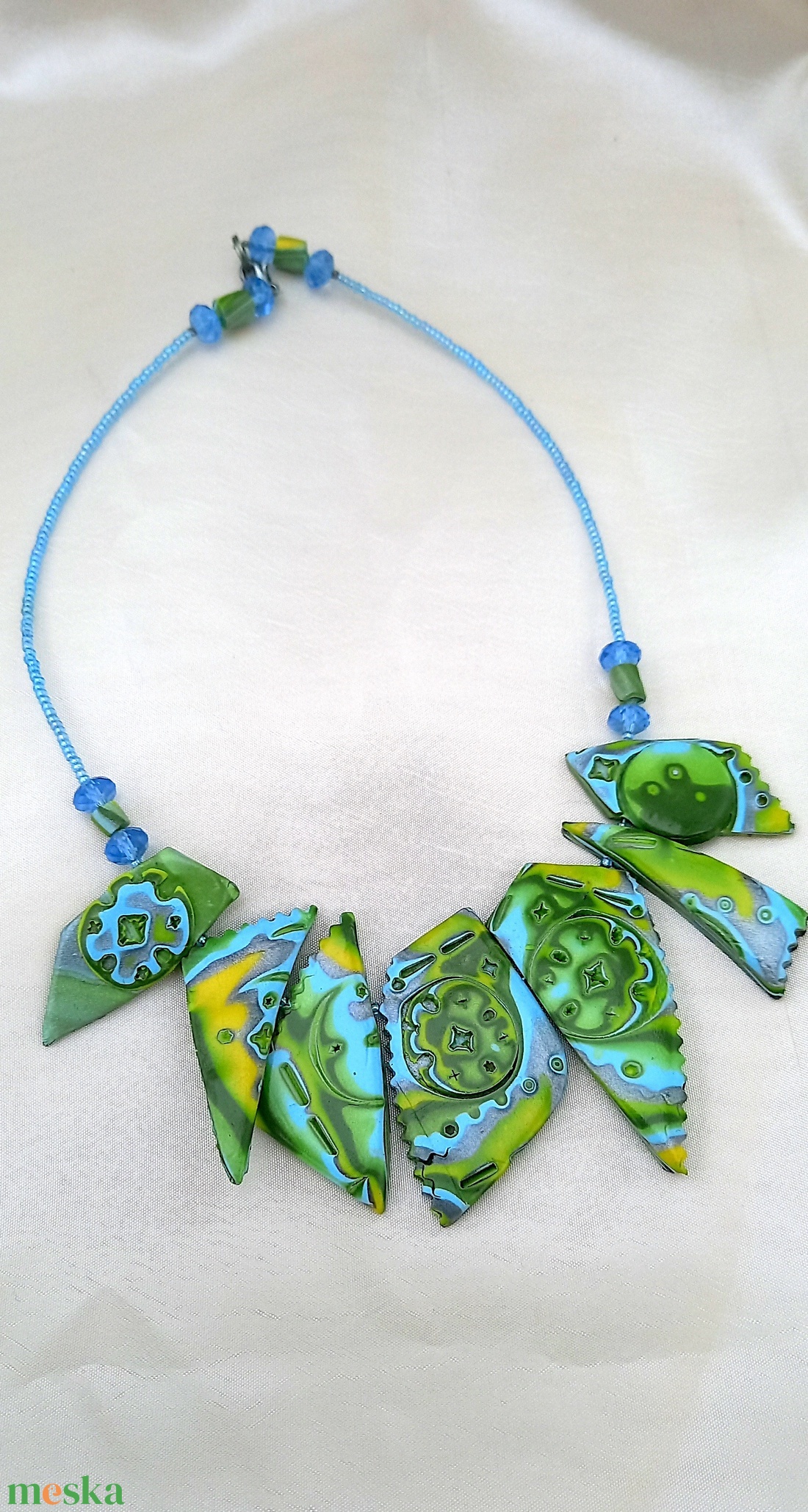 Hűsítő citrus mokume gane polymer clay nyaklánc egyedi medálgyöngyökkel - ékszer - nyaklánc - medálos nyaklánc - Meska.hu Hűsítő citrus mokume gane polymer clay nyaklánc egyedi medálgyöngyökkel - ékszer - nyaklánc - medálos nyaklánc - Meska.hu