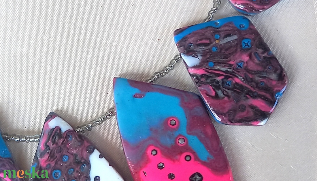 Szürreális kapcsolatok mokume gane polymer clay nyaklánc egyedi medálgyöngyökkel - ékszer - nyaklánc - medálos nyaklánc - Meska.hu Szürreális kapcsolatok mokume gane polymer clay nyaklánc egyedi medálgyöngyökkel - ékszer - nyaklánc - medálos nyaklánc - Meska.hu