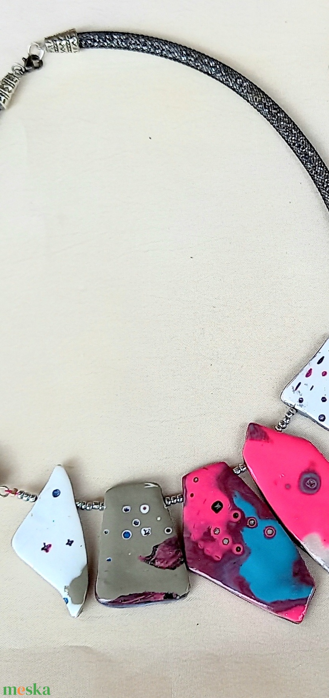 Szürreális kapcsolatok 2. verzió mokume gane polymer clay nyaklánc egyedi medálgyöngyökkel - ékszer - nyaklánc - medálos nyaklánc - Meska.hu Szürreális kapcsolatok 2. verzió mokume gane polymer clay nyaklánc egyedi medálgyöngyökkel - ékszer - nyaklánc - medálos nyaklánc - Meska.hu