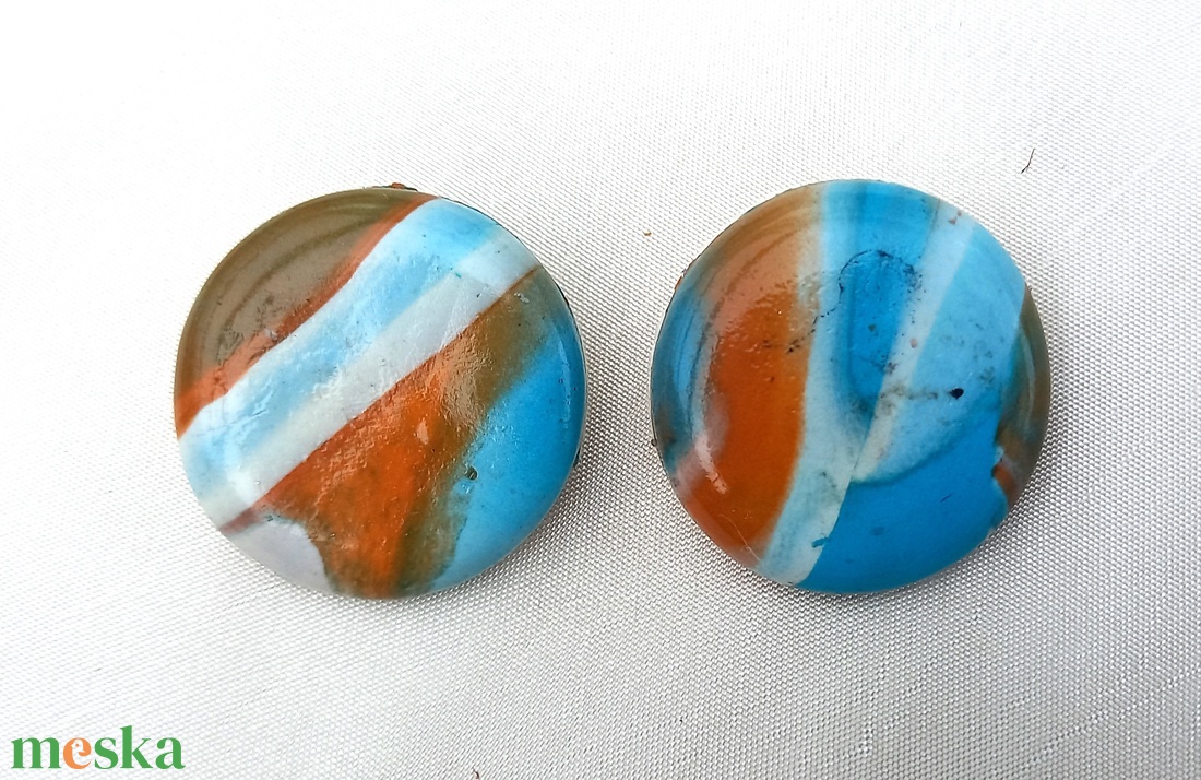 Beach márványos ékszergyurma klipsz korong 30 mm-es - ékszer - fülbevaló - klipsz - Meska.hu Beach márványos ékszergyurma klipsz korong 30 mm-es - ékszer - fülbevaló - klipsz - Meska.hu