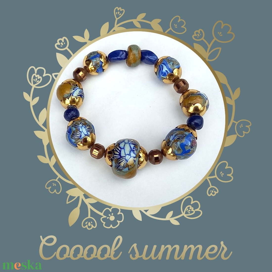 Cool summer! - Lucia 3. gumis karkötő polymer gyöngyökből - ékszer - karkötő - ásványkarkötő - Meska.hu