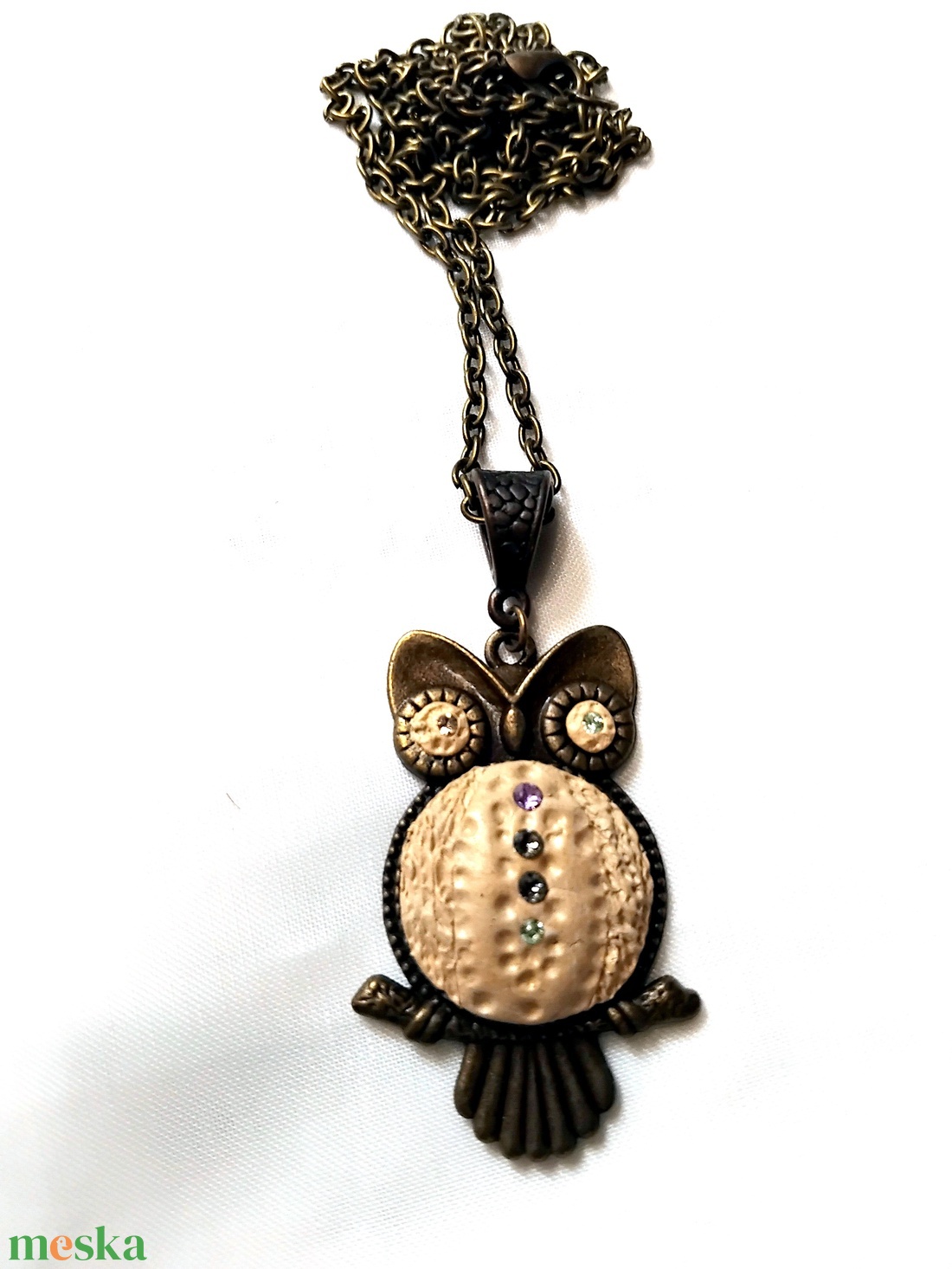 Owl I Need Is U Ceralun Bagoly medálalapos lánc Swarovski strasszokkal - ékszer - nyaklánc - medálos nyaklánc - Meska.hu Owl I Need Is U Ceralun Bagoly medálalapos lánc Swarovski strasszokkal - ékszer - nyaklánc - medálos nyaklánc - Meska.hu