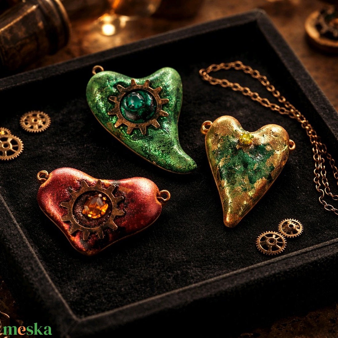 Valentin napi Steampunk medálok Metallica sorozat megrendelésre, lánccal vagy anélkül, 1 héten belül - ékszer - nyaklánc - medál - Meska.hu