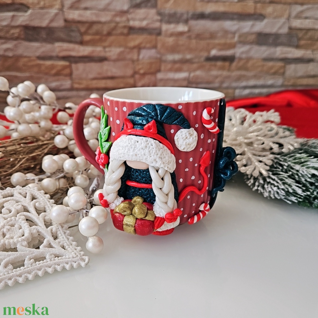 Karácsonyi kézműves bögre krampusz lány - otthon & életmód - konyhafelszerelés, tálalás - tálalás - bögre & csésze - Meska.hu Karácsonyi kézműves bögre krampusz lány - otthon & életmód - konyhafelszerelés, tálalás - tálalás - bögre & csésze - Meska.hu
