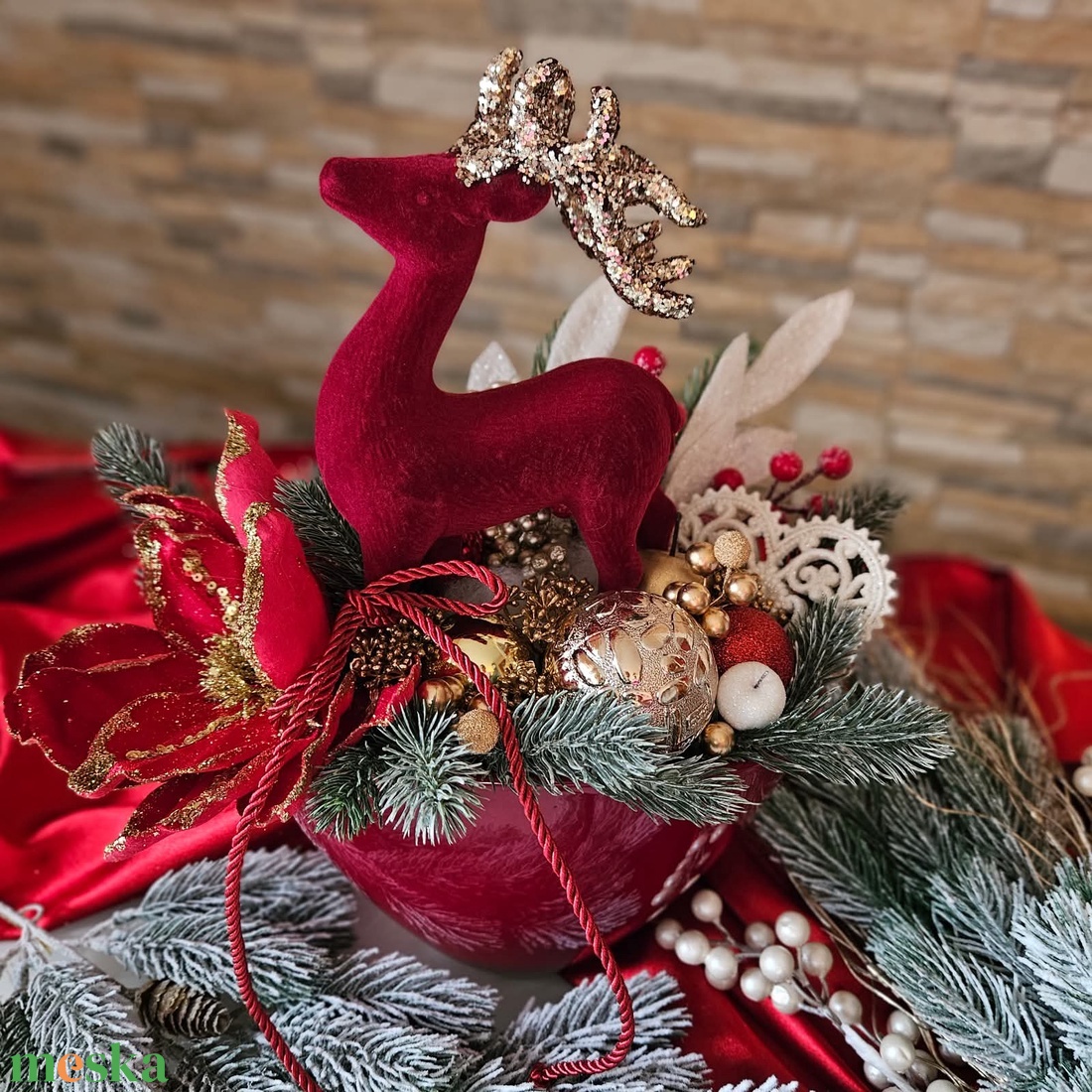 Piros rénszarvasos asztaldísz - karácsony - adventi díszek - adventi asztaldísz - Meska.hu Piros rénszarvasos asztaldísz - karácsony - adventi díszek - adventi asztaldísz - Meska.hu