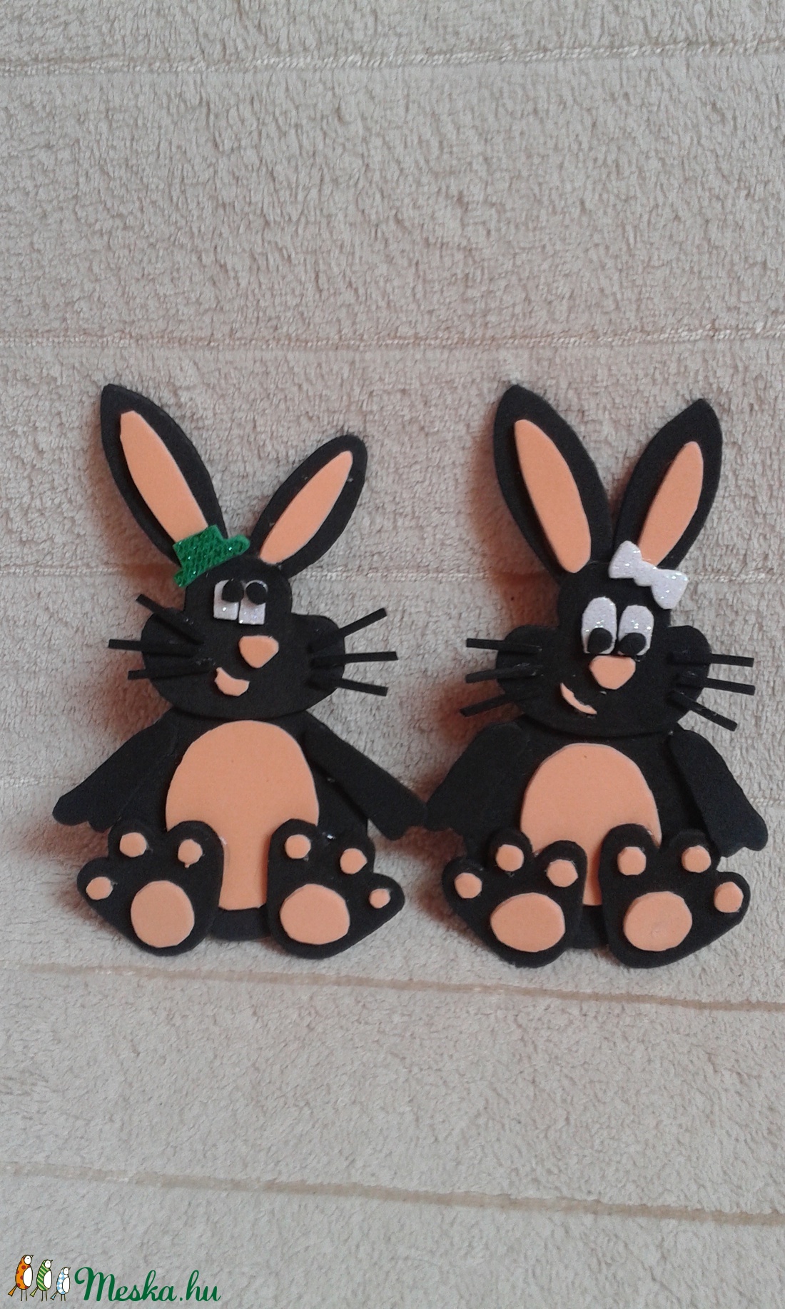 Vidám nyuszi hűtőmágnes (1 db) - nem csak Húsvétra -  - Meska.hu