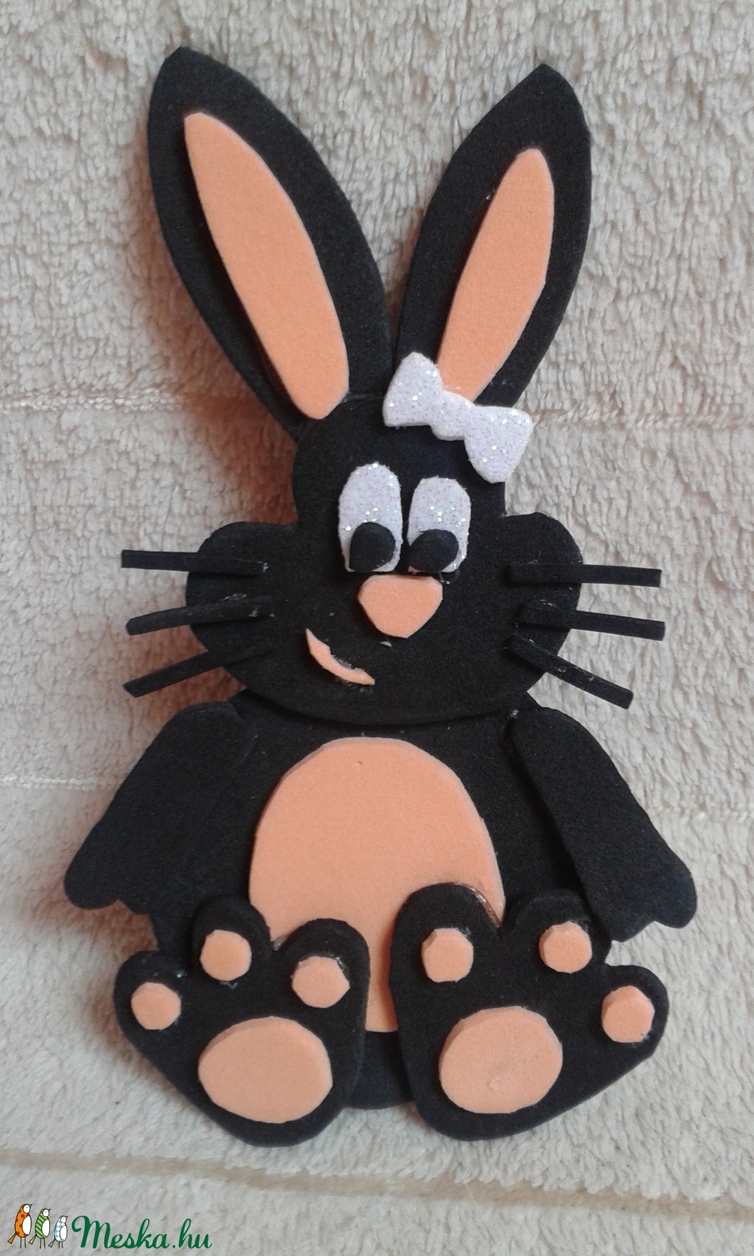 Vidám nyuszi hűtőmágnes (1 db) - nem csak Húsvétra -  - Meska.hu