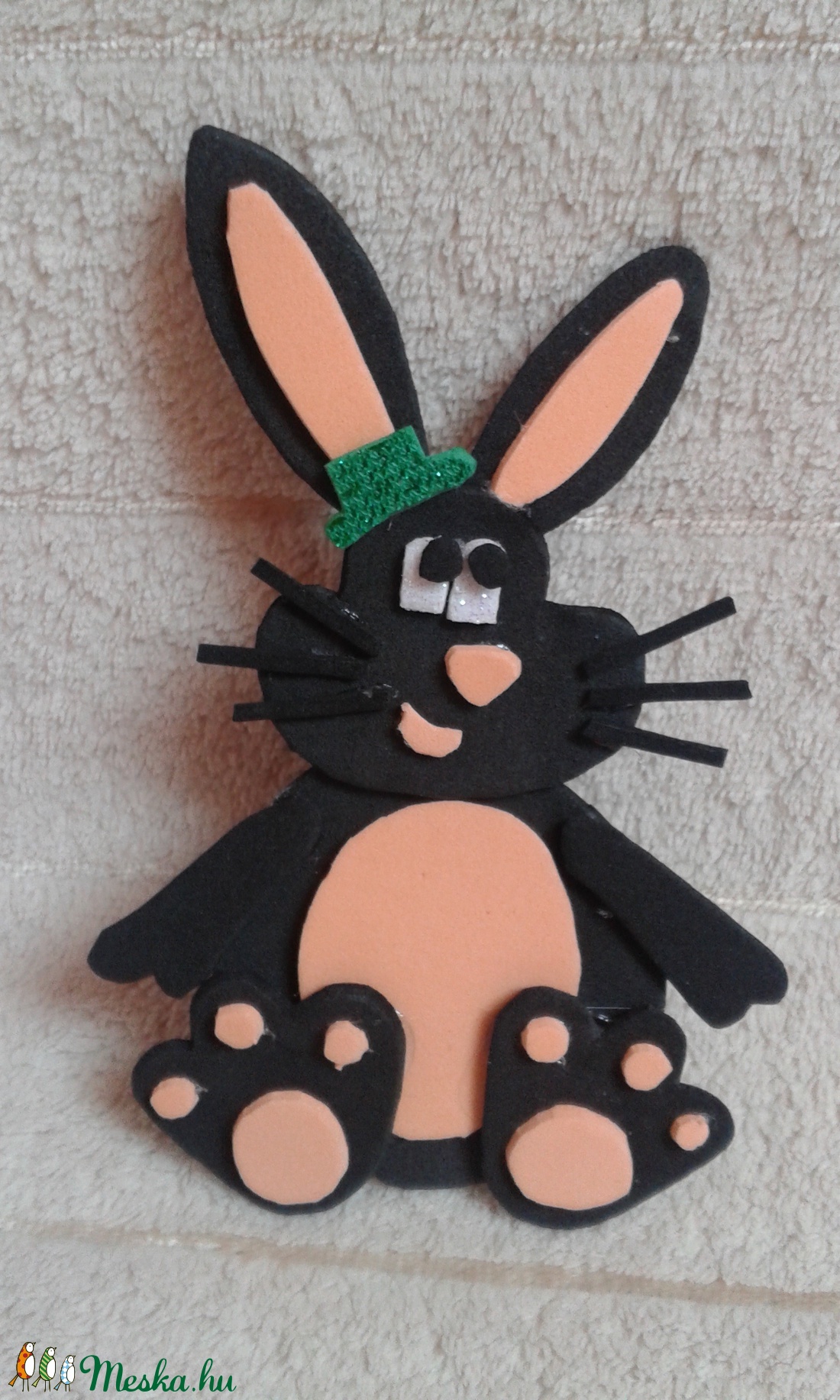 Vidám nyuszi hűtőmágnes (1 db) - nem csak Húsvétra -  - Meska.hu