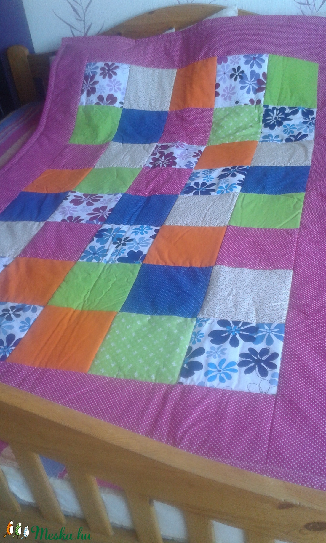 Patchwork takaró és párna - otthon & életmód - lakástextil - felnőtt takaró, pléd - Meska.hu