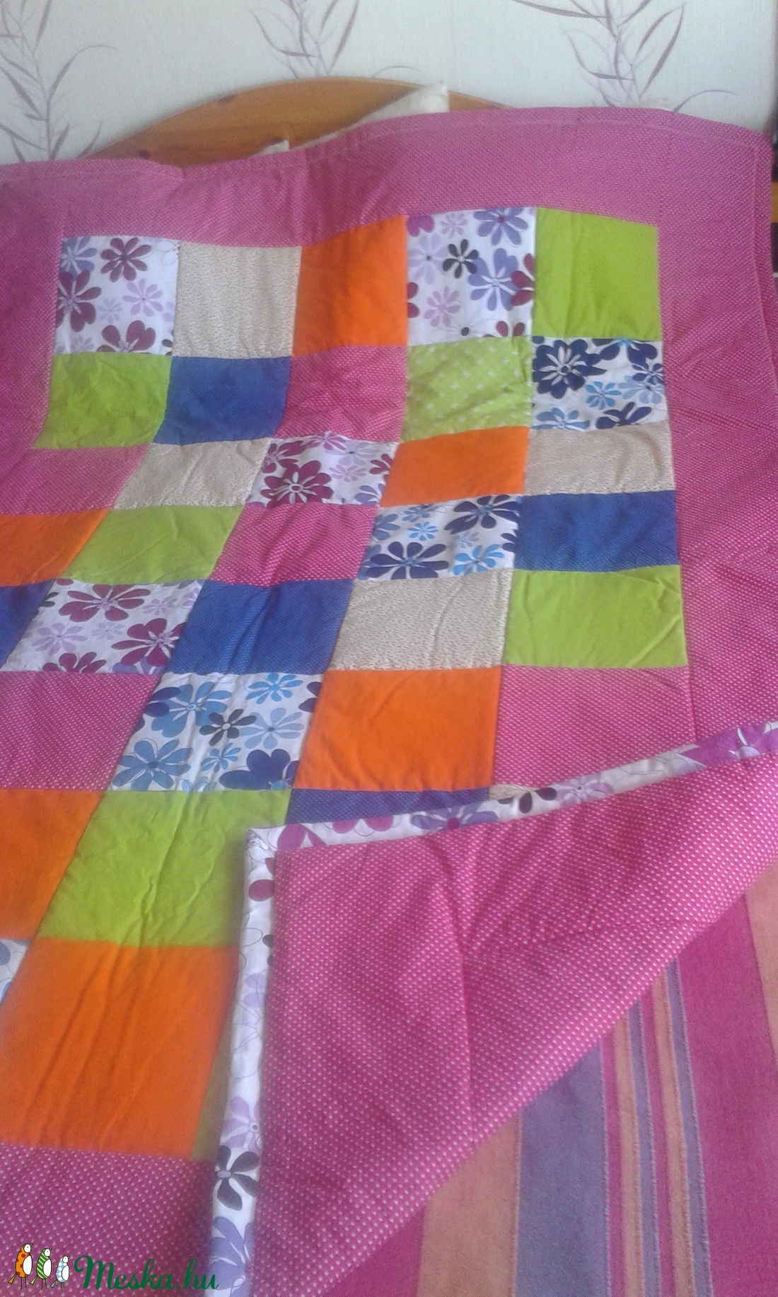 Patchwork takaró és párna - otthon & életmód - lakástextil - felnőtt takaró, pléd - Meska.hu