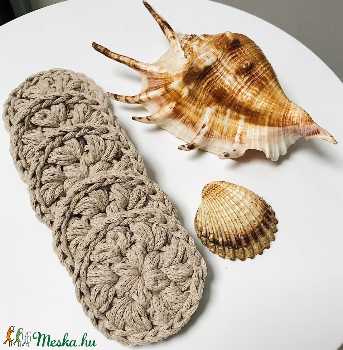 Horgolt arctisztító korong garnitúra, natúr - szépségápolás - arcápolás - arctisztító korong - Meska.hu Horgolt arctisztító korong garnitúra, natúr - szépségápolás - arcápolás - arctisztító korong - Meska.hu