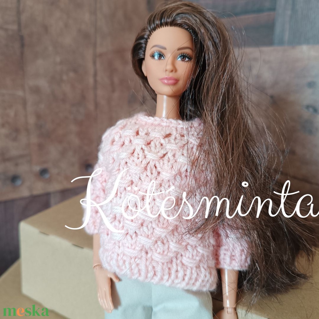 My B doll sweater 25/01 - pulcsi kötésminta - diy (csináld magad) - szabásminta, útmutató - kötésminták - Meska.hu