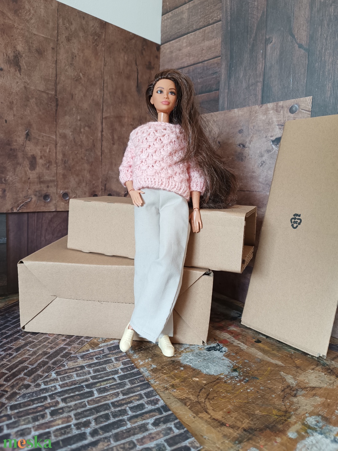 My B doll sweater 25/01 - pulcsi kötésminta - diy (csináld magad) - szabásminta, útmutató - kötésminták - Meska.hu