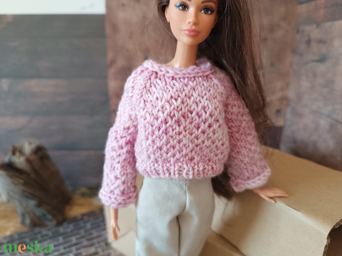 My B doll sweater 25/03 - pulcsi kötésminta - diy (csináld magad) - szabásminta, útmutató - kötésminták - Meska.hu