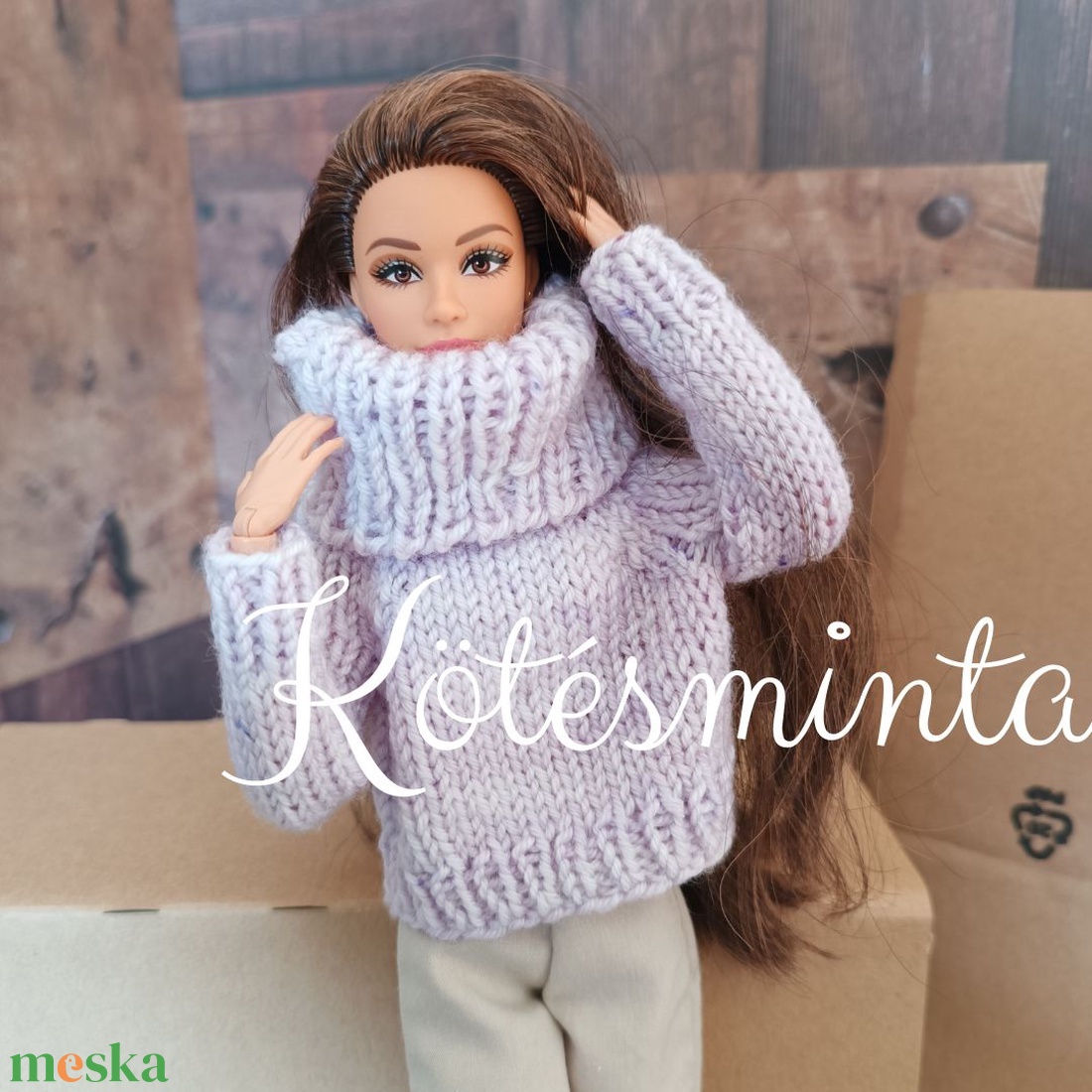 My B doll sweater 25/04 - pulcsi kötésminta - diy (csináld magad) - szabásminta, útmutató - kötésminták - Meska.hu