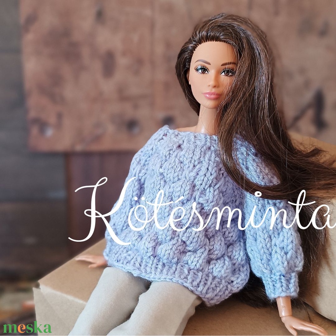 My B doll sweater 25/05 - pulcsi kötésminta - diy (csináld magad) - szabásminta, útmutató - kötésminták - Meska.hu