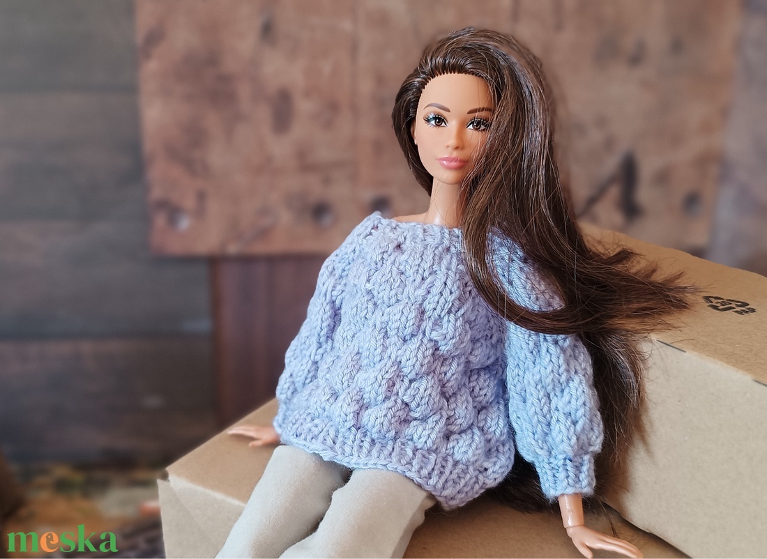 My B doll sweater 25/05 - pulcsi kötésminta - diy (csináld magad) - szabásminta, útmutató - kötésminták - Meska.hu