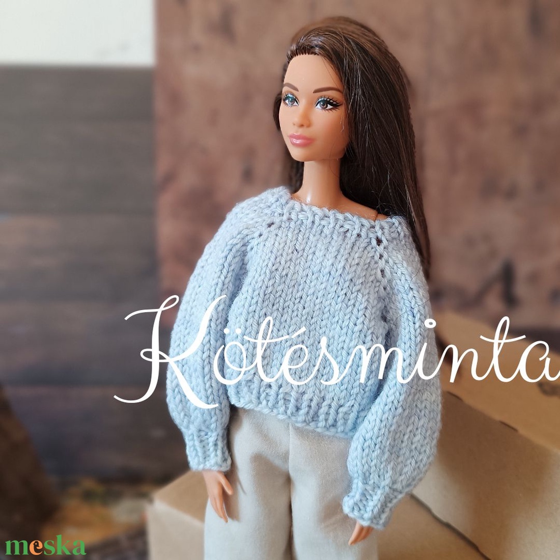 My B doll sweater 25/06 - pulcsi kötésminta - diy (csináld magad) - szabásminta, útmutató - kötésminták - Meska.hu