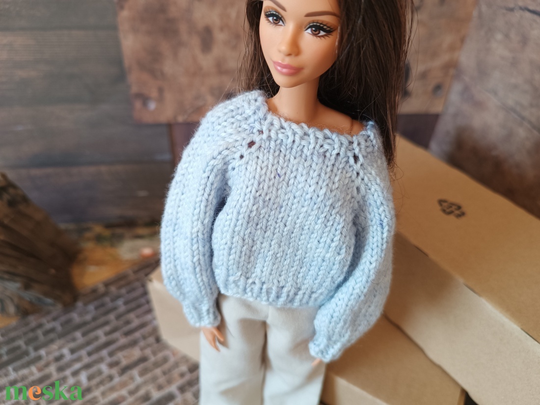 My B doll sweater 25/06 - pulcsi kötésminta - diy (csináld magad) - szabásminta, útmutató - kötésminták - Meska.hu
