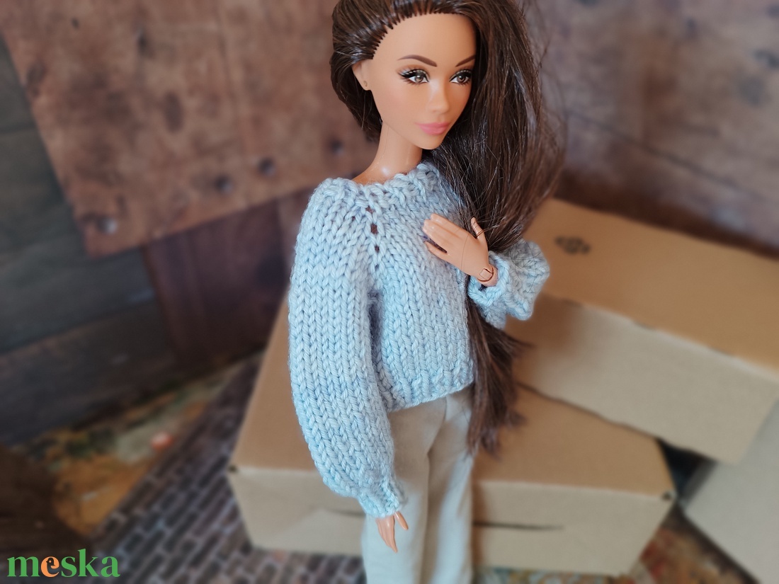 My B doll sweater 25/06 - pulcsi kötésminta - diy (csináld magad) - szabásminta, útmutató - kötésminták - Meska.hu