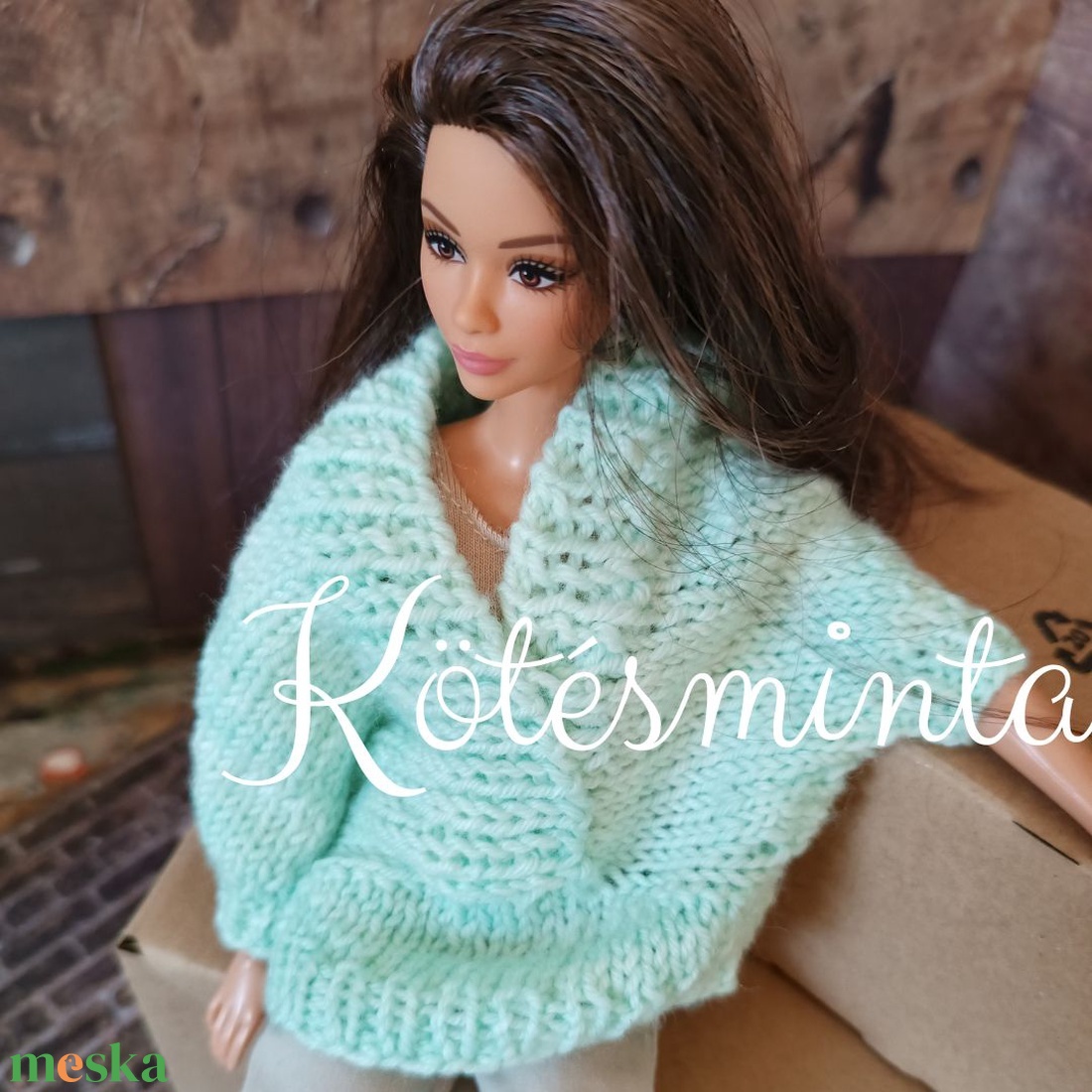 My B doll sweater 25/08 - pulcsi kötésminta - diy (csináld magad) - szabásminta, útmutató - kötésminták - Meska.hu