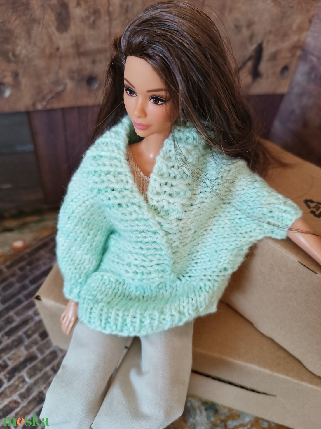 My B doll sweater 25/08 - pulcsi kötésminta - diy (csináld magad) - szabásminta, útmutató - kötésminták - Meska.hu
