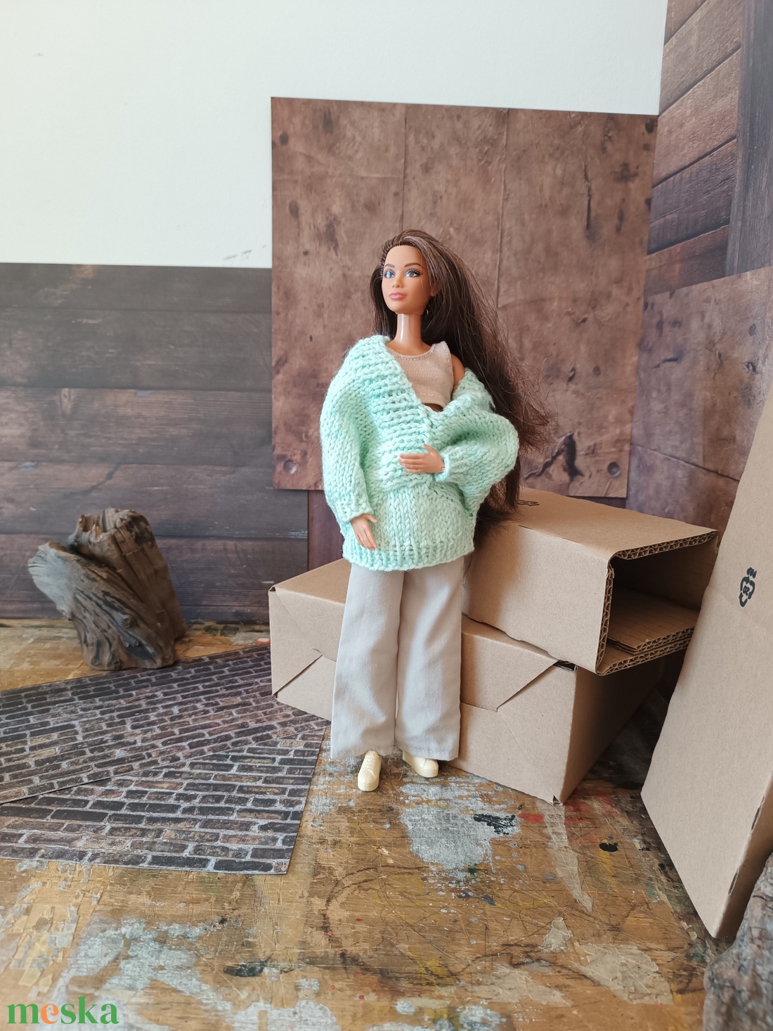 My B doll sweater 25/08 - pulcsi kötésminta - diy (csináld magad) - szabásminta, útmutató - kötésminták - Meska.hu