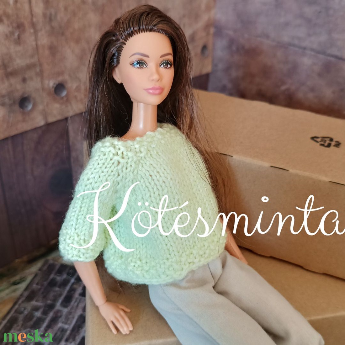 My B doll sweater 25/10 - pulcsi kötésminta - diy (csináld magad) - szabásminta, útmutató - kötésminták - Meska.hu