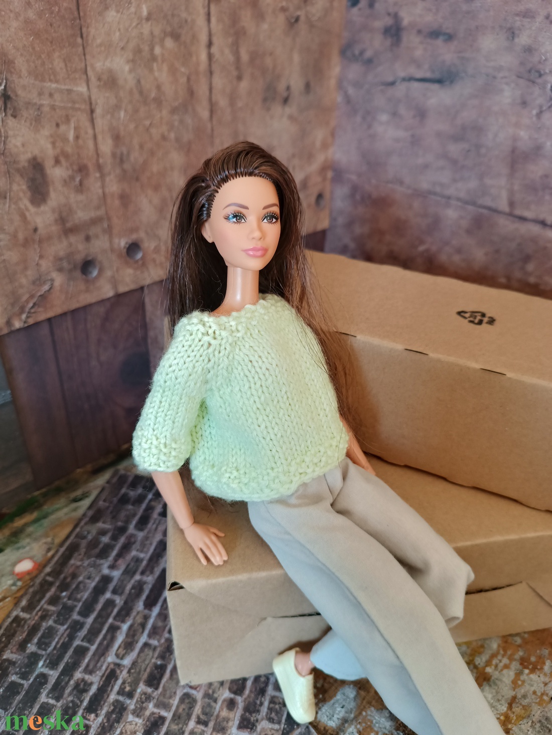 My B doll sweater 25/10 - pulcsi kötésminta - diy (csináld magad) - szabásminta, útmutató - kötésminták - Meska.hu