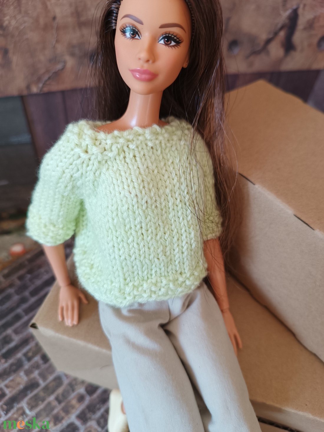 My B doll sweater 25/10 - pulcsi kötésminta - diy (csináld magad) - szabásminta, útmutató - kötésminták - Meska.hu