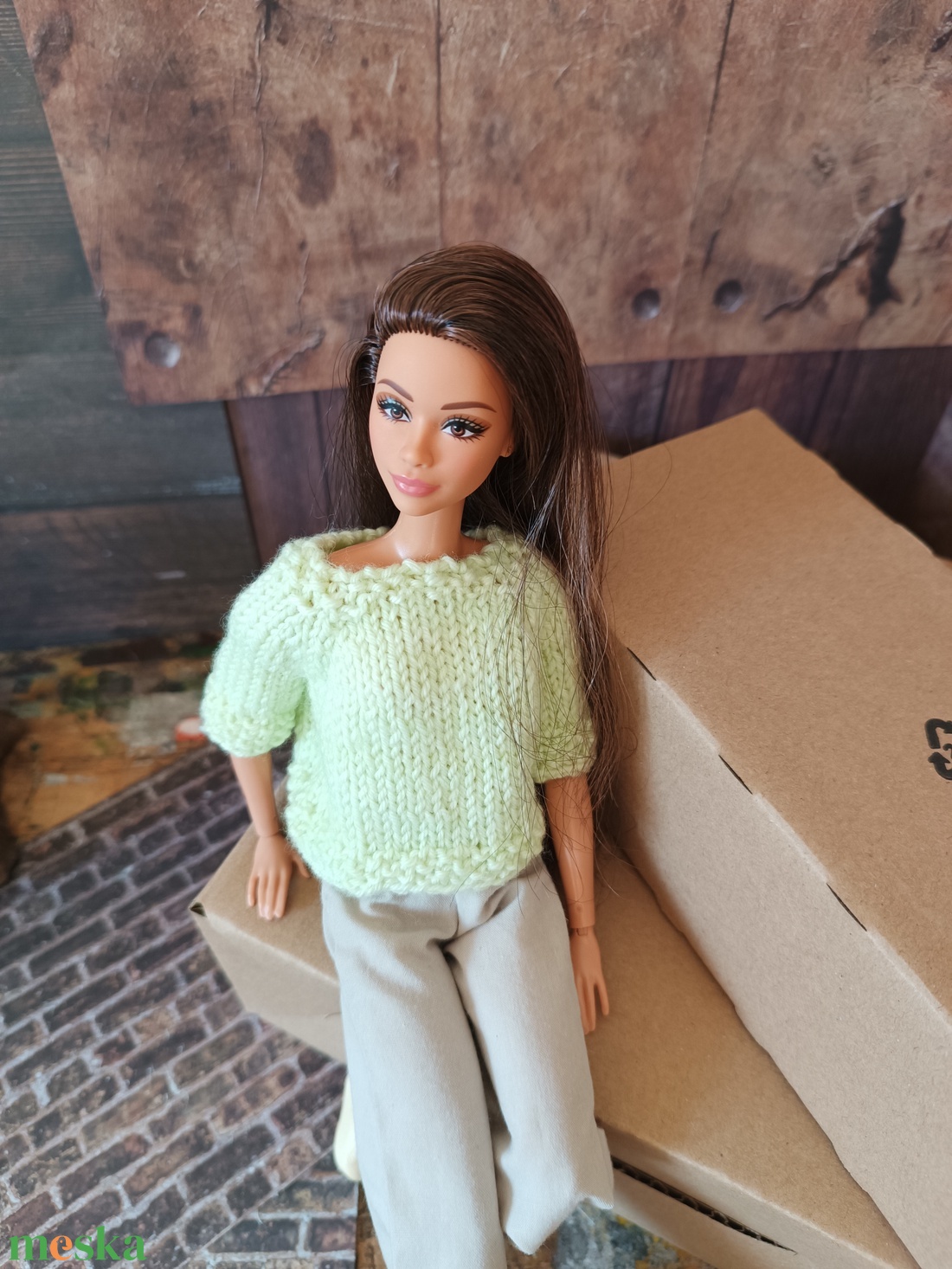 My B doll sweater 25/10 - pulcsi kötésminta - diy (csináld magad) - szabásminta, útmutató - kötésminták - Meska.hu