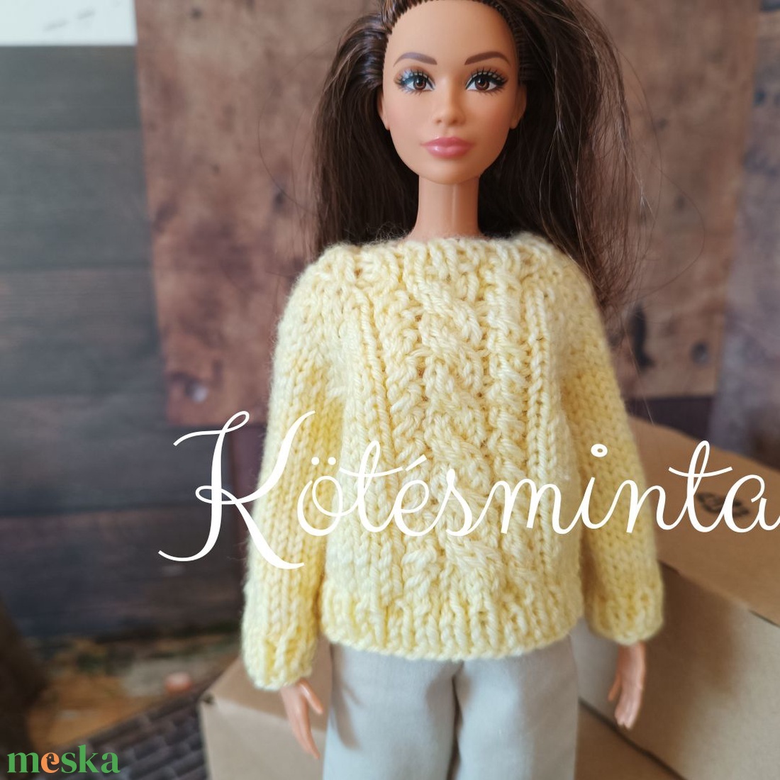 My B doll sweater 25/11 - pulcsi kötésminta - diy (csináld magad) - szabásminta, útmutató - kötésminták - Meska.hu