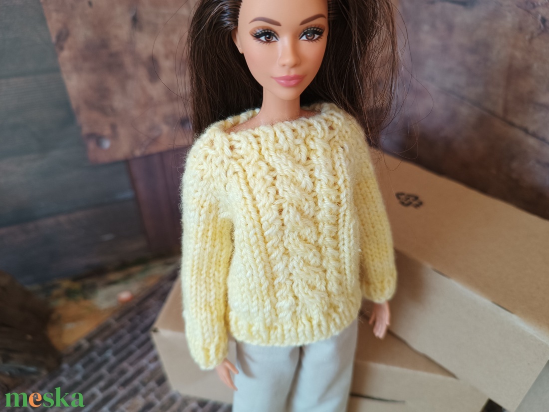 My B doll sweater 25/11 - pulcsi kötésminta - diy (csináld magad) - szabásminta, útmutató - kötésminták - Meska.hu