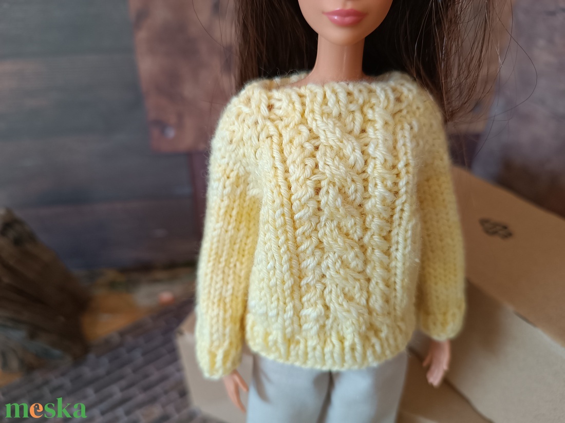 My B doll sweater 25/11 - pulcsi kötésminta - diy (csináld magad) - szabásminta, útmutató - kötésminták - Meska.hu
