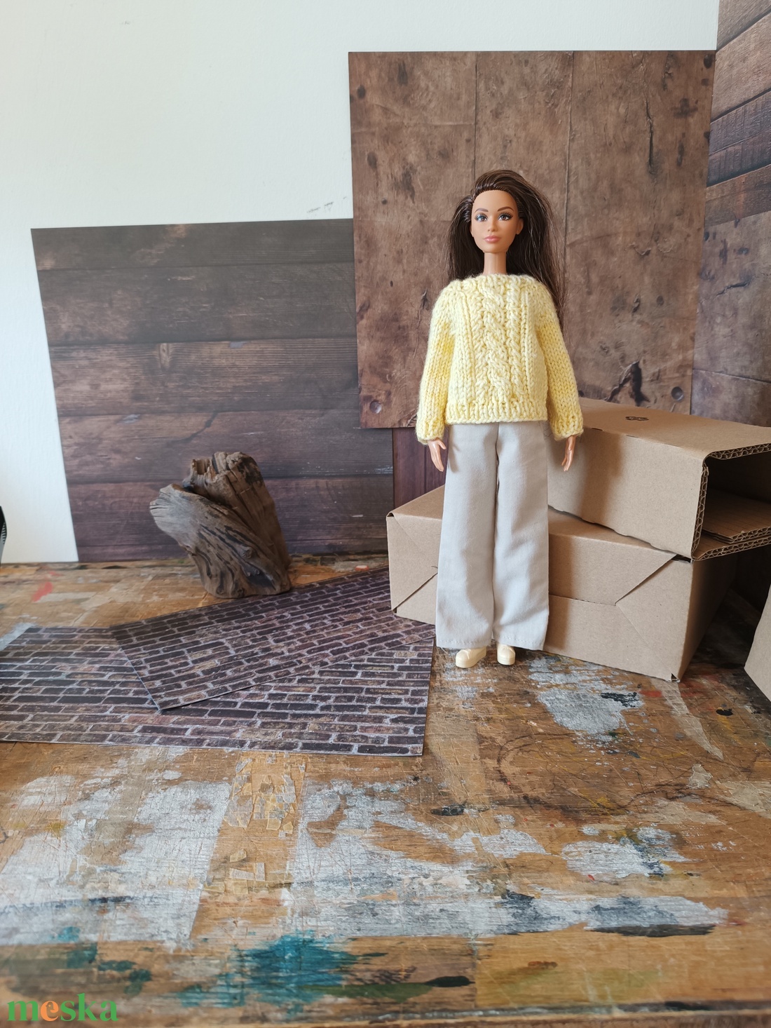 My B doll sweater 25/11 - pulcsi kötésminta - diy (csináld magad) - szabásminta, útmutató - kötésminták - Meska.hu