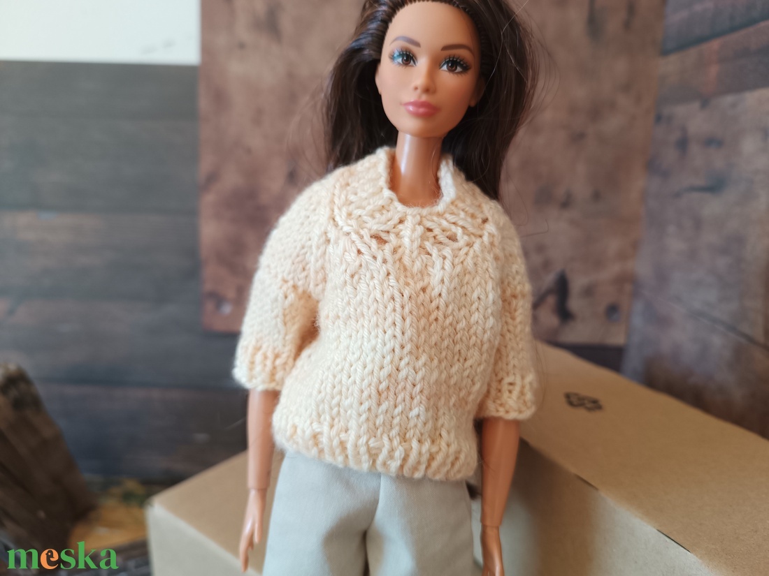My B doll sweater 25/12 - pulcsi kötésminta - diy (csináld magad) - szabásminta, útmutató - kötésminták - Meska.hu