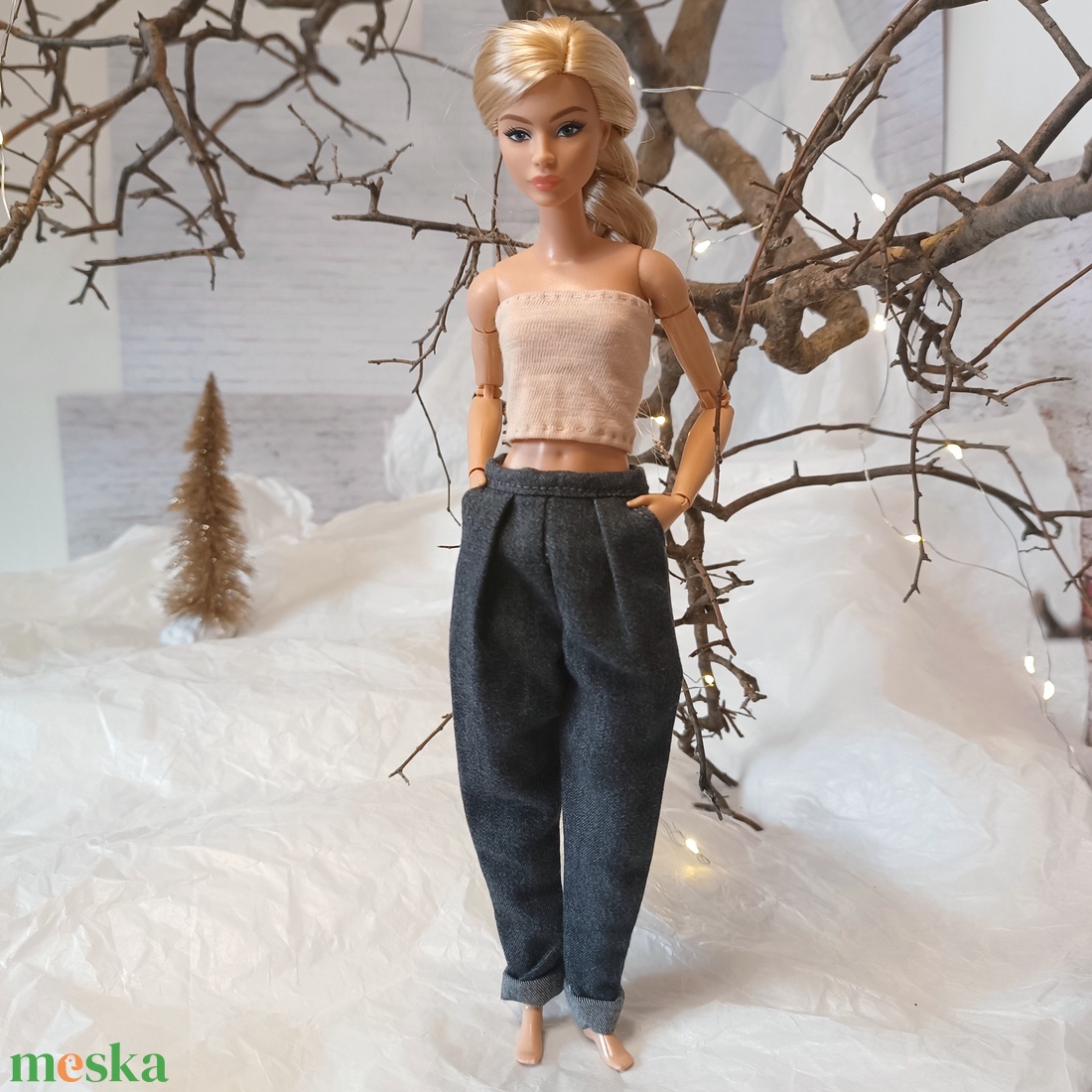 Chino nadrág Barbie babára  - játék & sport - baba & babaház - barbie ruhák - Meska.hu