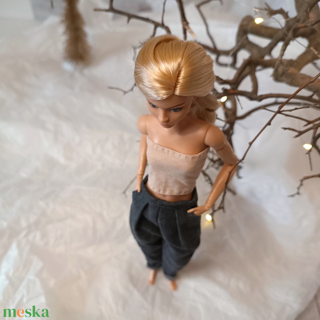 Chino nadrág Barbie babára  - játék & sport - baba & babaház - barbie ruhák - Meska.hu