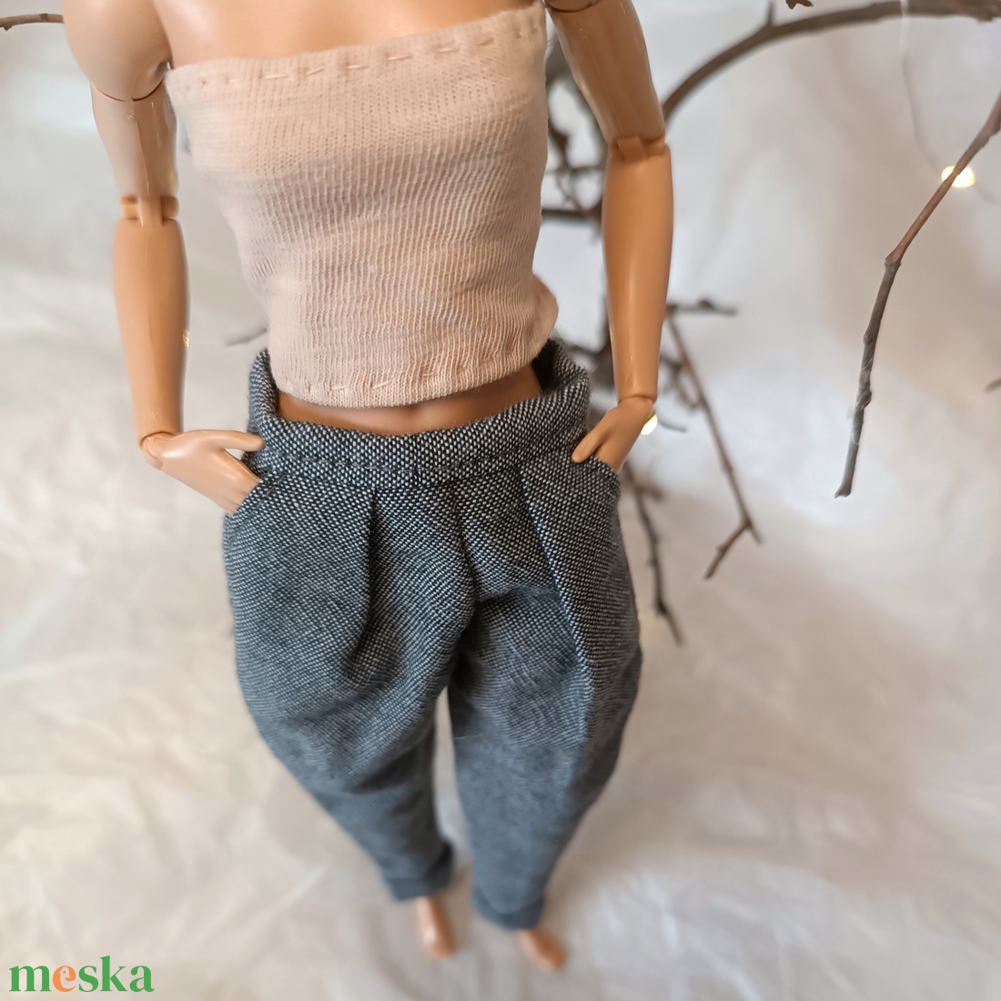 Chino nadrág Barbie babára  - játék & sport - baba & babaház - barbie ruhák - Meska.hu