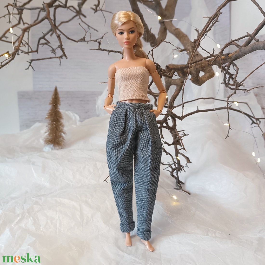 Chino nadrág Barbie babára  - játék & sport - baba & babaház - barbie ruhák - Meska.hu